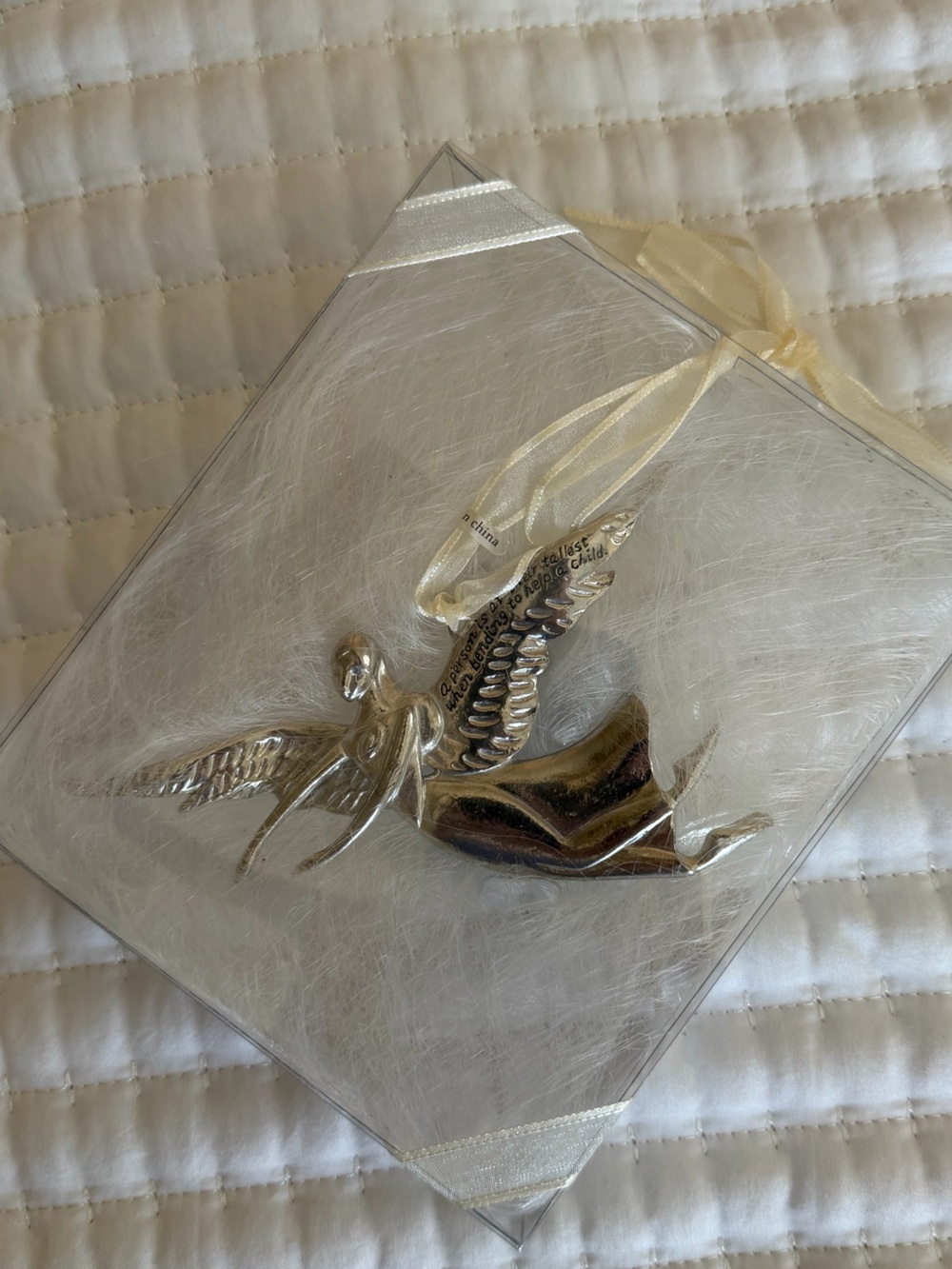 Silver Angel Ornament - Inspirational Wing Accent